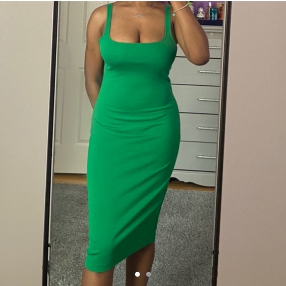 Zara green bodycon dress Clearance
